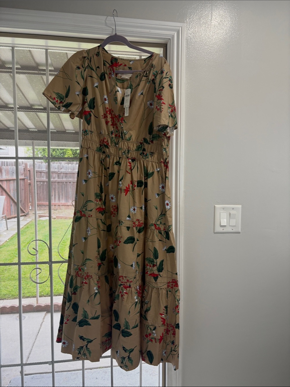 Anthroplogie the somerset Maxi Dress khaki nwt xl petite